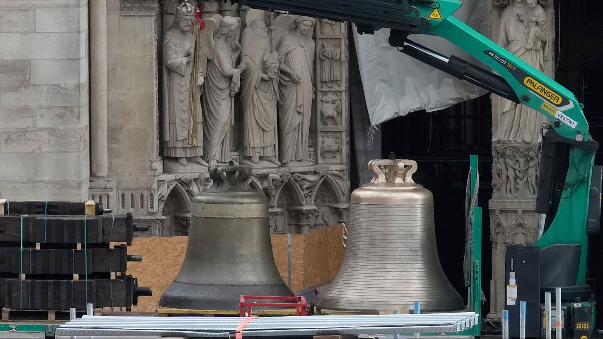 Resimlerde: Notre Dame Katrali’nin Zilleri Yangın Restorasyonu Sırasezda Deziştirildi